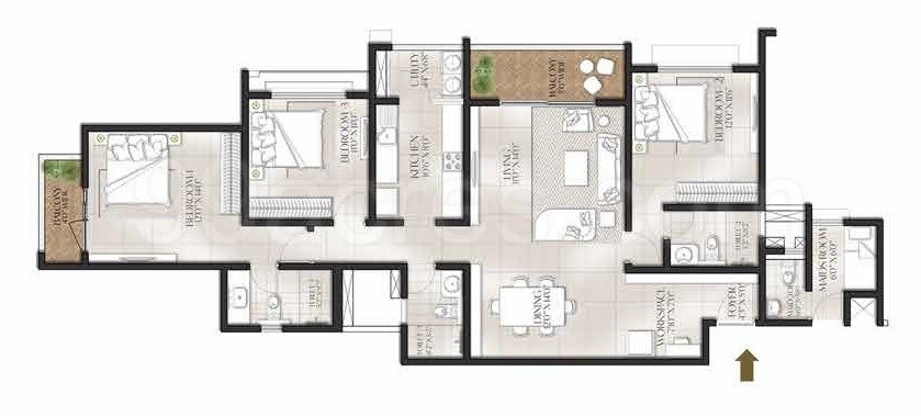 Floor Plan meridian park at the prestige city Floor Plan Floor Plan