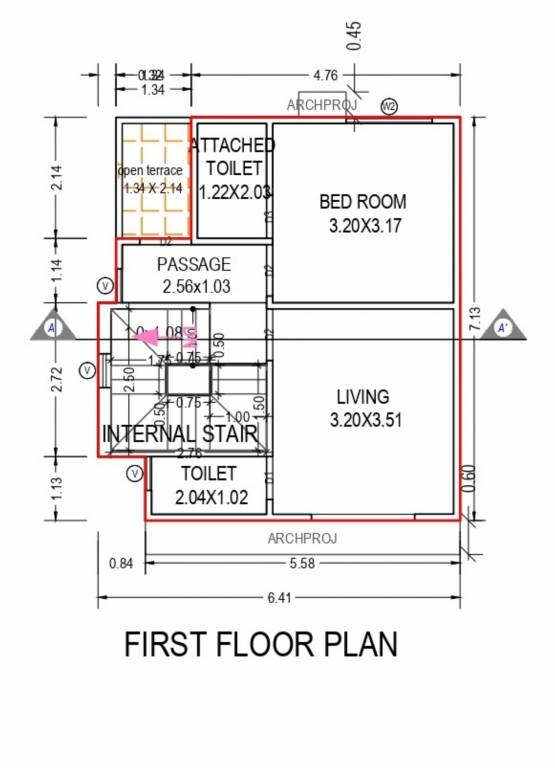  15 villas Floor Plan First Floor Plan
