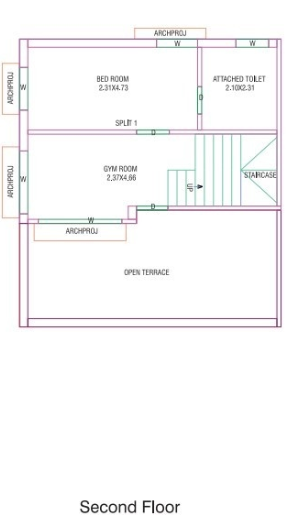 aakar aangan Floor Plan Second Floor Plan