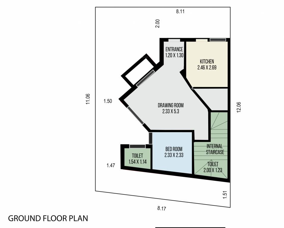  aksharvilla residency part b Floor Plan Ground Floor Plan