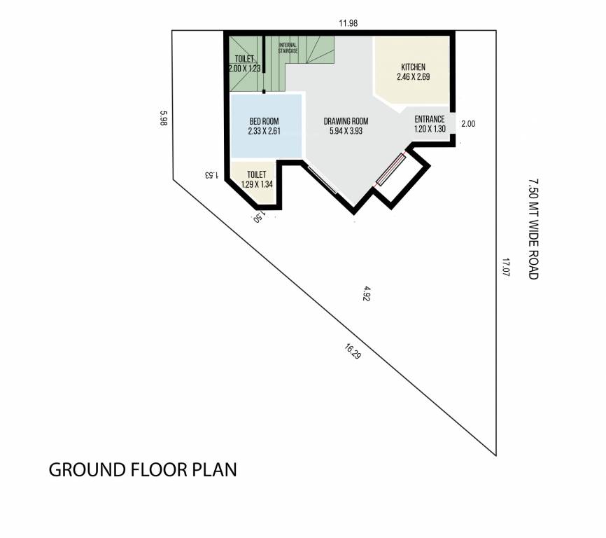  aksharvilla residency part b Floor Plan Ground Floor Plan