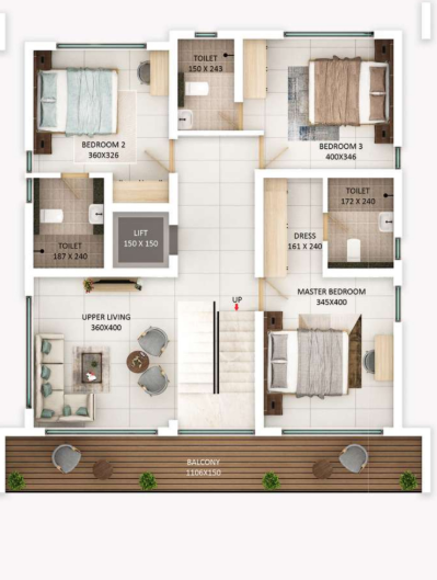  urban serenity villas Floor Plan Second Floor Plan