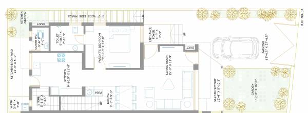 Ground Floor Plan gulmohar-greens Floor Plan Ground Floor Plan