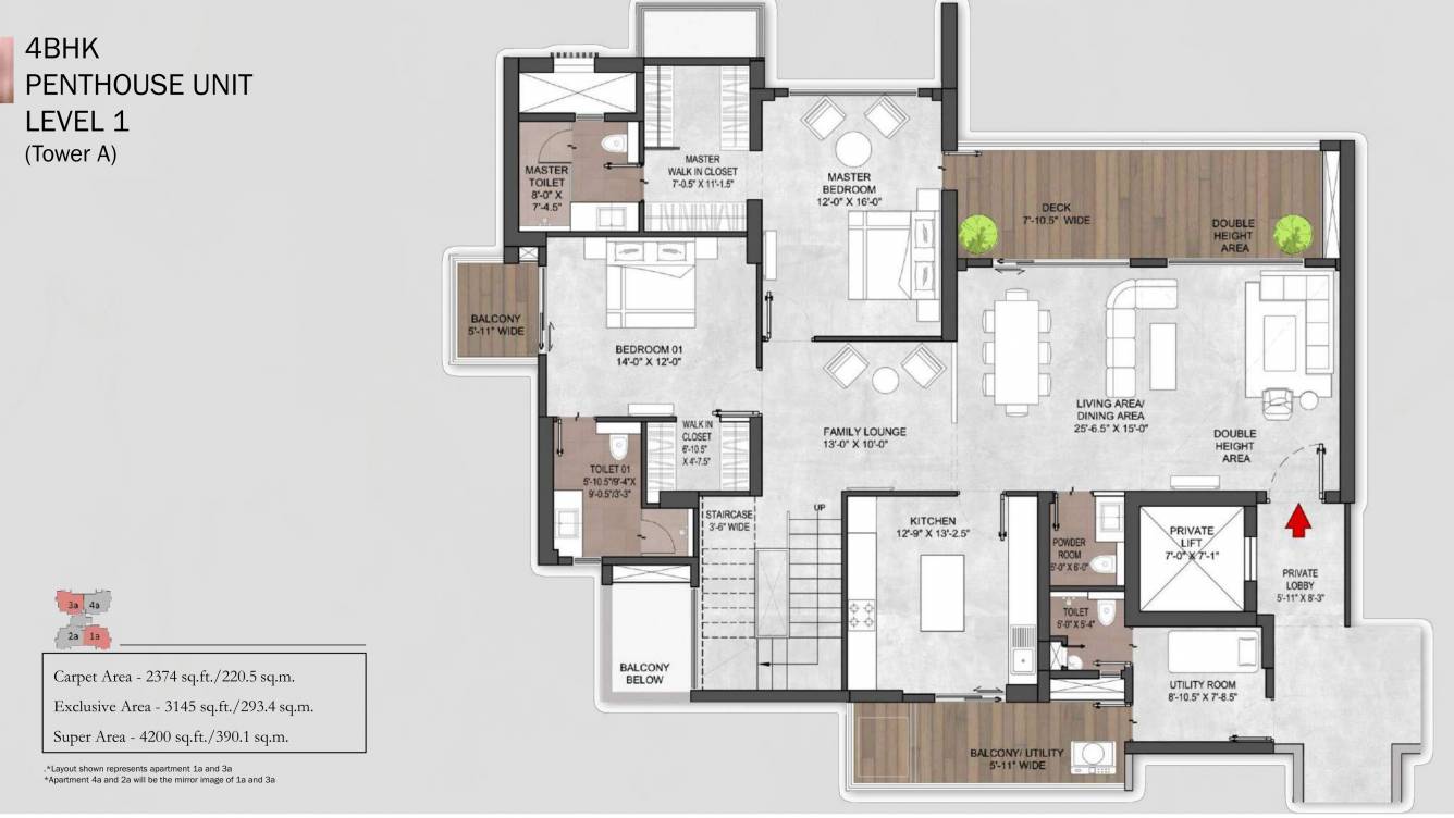  legacy Floor Plan Lower Level Penthouse Plan