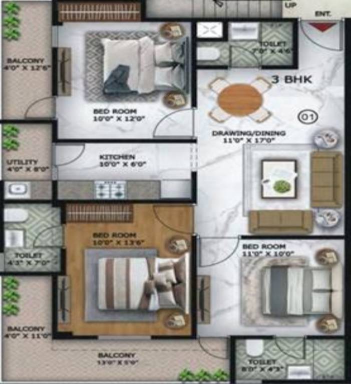  arenaa heights the ultima 107 Floor Plan Floor Plan