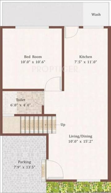 Earth Acropolis Villas (3BHK+3T (1,342 sq ft) + Pooja Room 1342 sq ft)