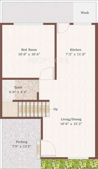 Earth Acropolis Villas (3BHK+3T (1,342 sq ft) + Pooja Room 1342 sq ft)