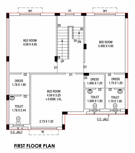  rajvi-classic Floor Plan First Floor Plan
