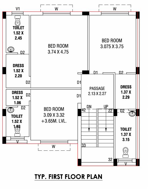 rajvi classic Floor Plan First Floor Plan