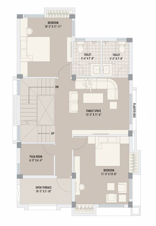gardenium rajarhat Floor Plan First Floor Plan