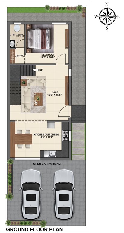  ocean petals parijatha villa Floor Plan Ground Floor Plan