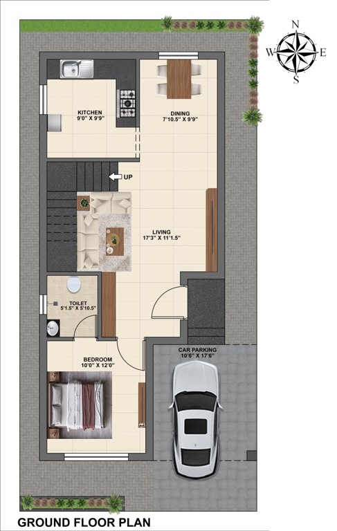  ocean petals palash villa Floor Plan Ground Floor Plan