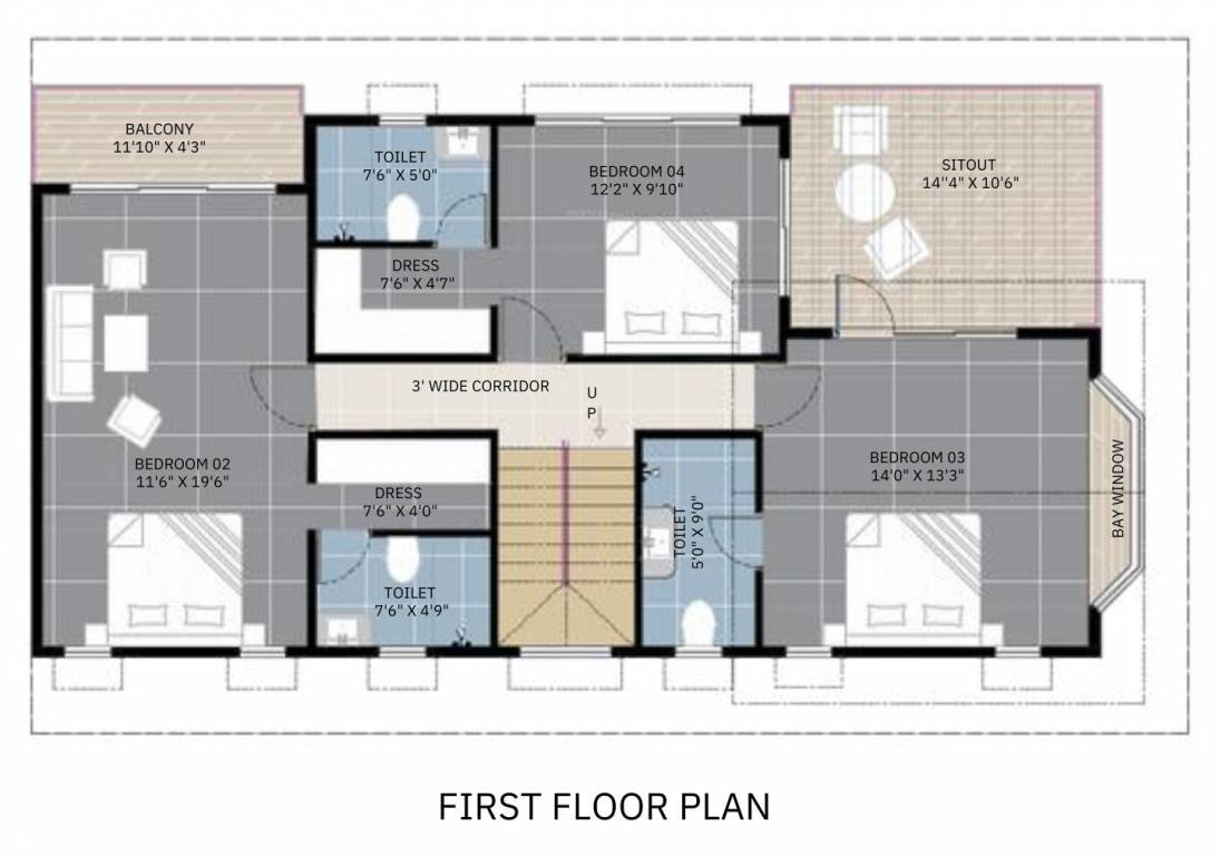  palm paradise by westbury Floor Plan First Floor Plan