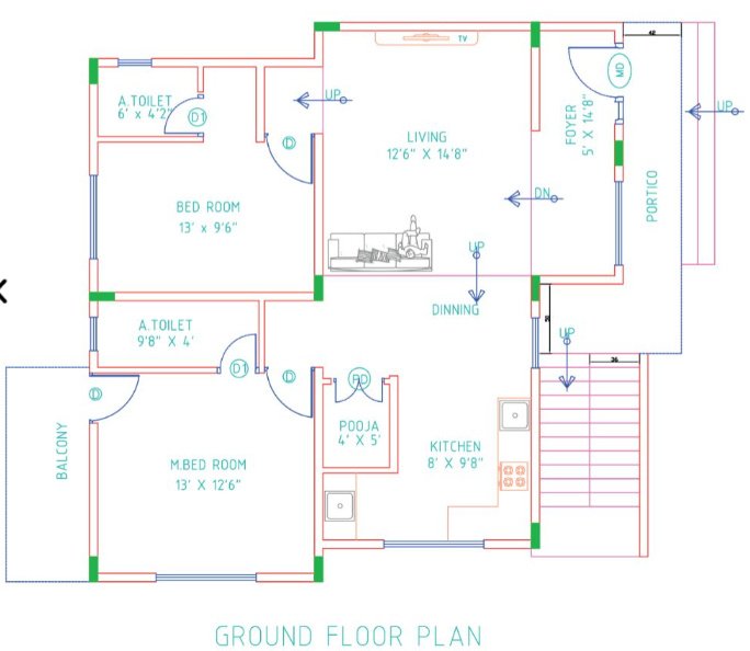  nature mahal Floor Plan Ground Floor Plan