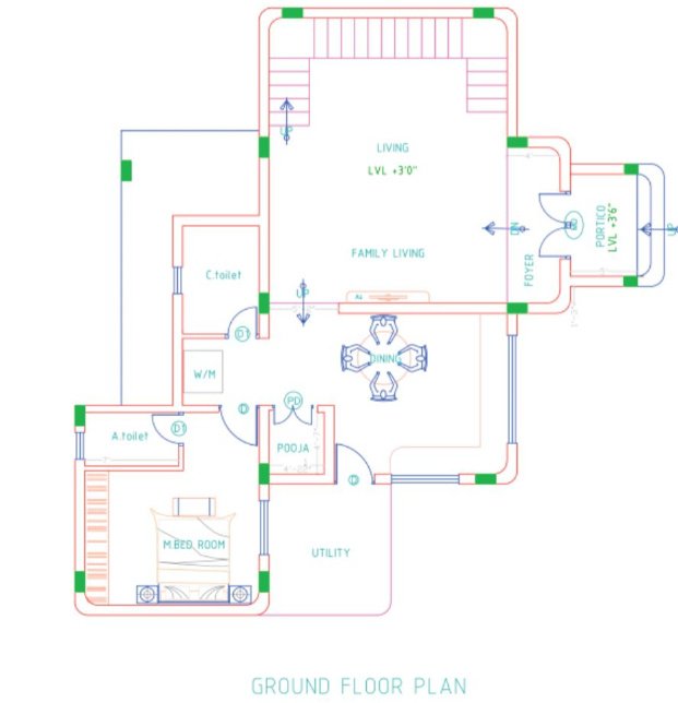  nature mahal Floor Plan Ground Floor Plan