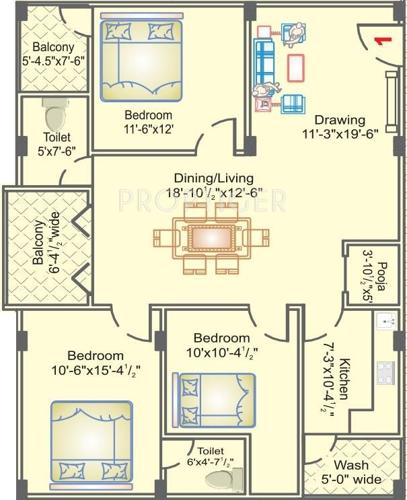 Lakshmi Sapphire (3BHK+2T (1,525 sq ft) Pooja Room 1525 sq ft) Lakshmi Sapphire (3BHK+2T (1,525 sq ft) Pooja Room 1525 sq ft)