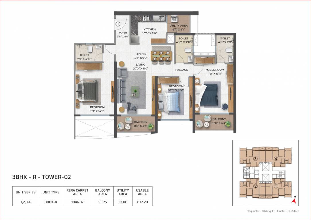 Floor Plan purva atmosphere tower 3 Floor Plan Floor Plan