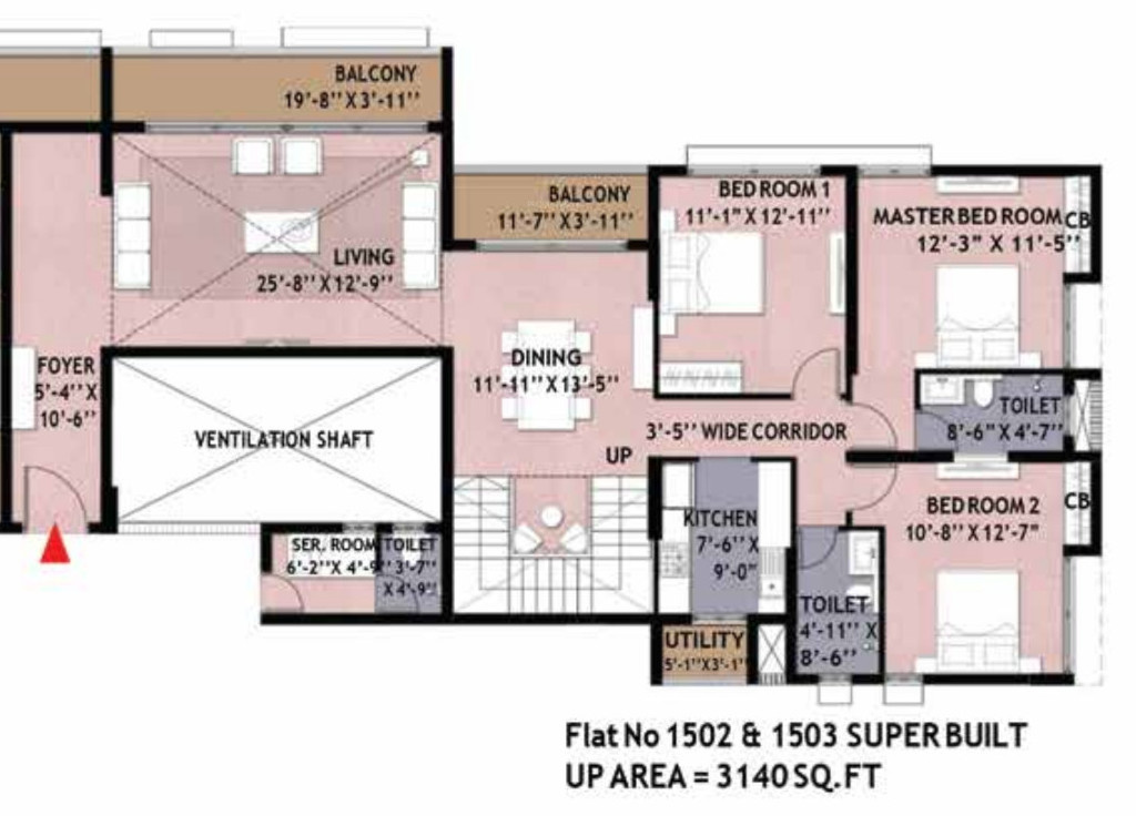  tarang phase ii Floor Plan Lower Level Penthouse Plan