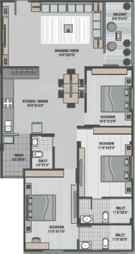 Vandemataram Greens (3BHK+3T (2,295 sq ft) 2295 sq ft)