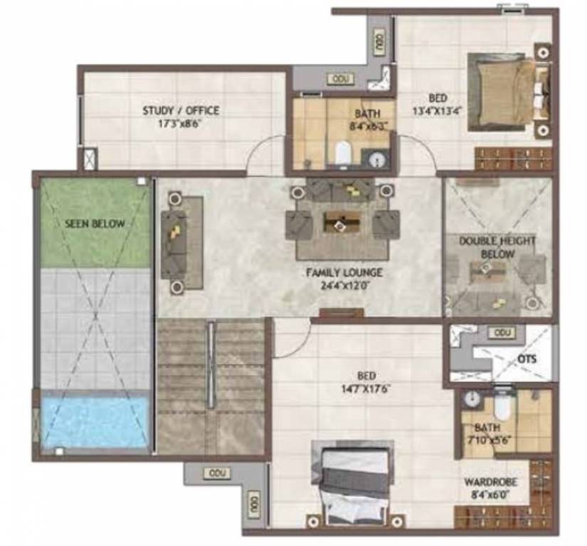  casablanca Floor Plan Upper Level Duplex Plan