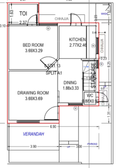  parmanand orchid Floor Plan Ground Floor Plan