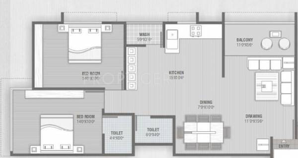 Vandemataram Satellite (2BHK+2T (1,275 sq ft) 1275 sq ft)