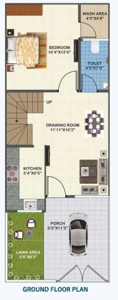  kunj-town Floor Plan Ground Floor Plan