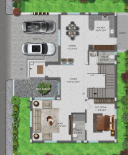  achyuta Floor Plan Ground Floor Plan