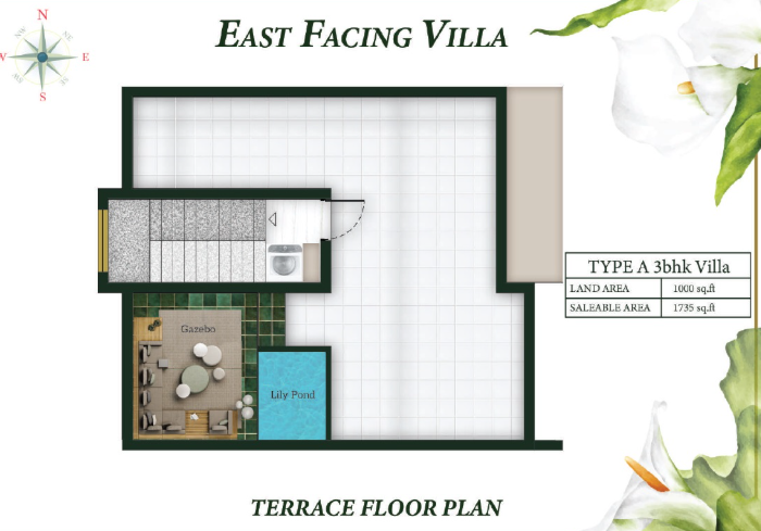 Terrace Floor Plan white villas Floor Plan Terrace Floor Plan