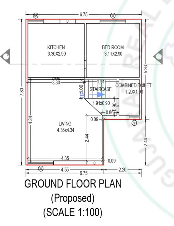  chandra villa Floor Plan Ground Floor Plan