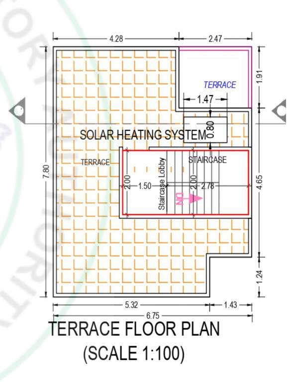 Terrace Floor Plan chandra villa Floor Plan Terrace Floor Plan
