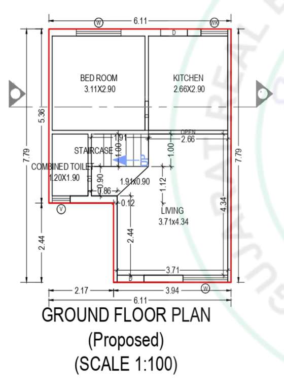  chandra villa Floor Plan Ground Floor Plan