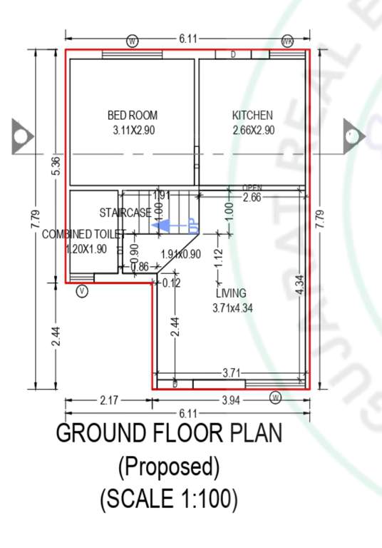  chandra villa Floor Plan Ground Floor Plan