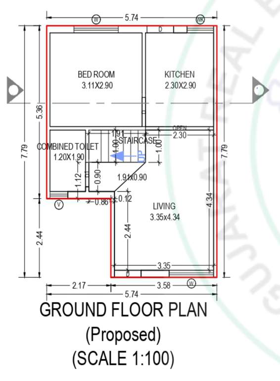  chandra villa Floor Plan Ground Floor Plan