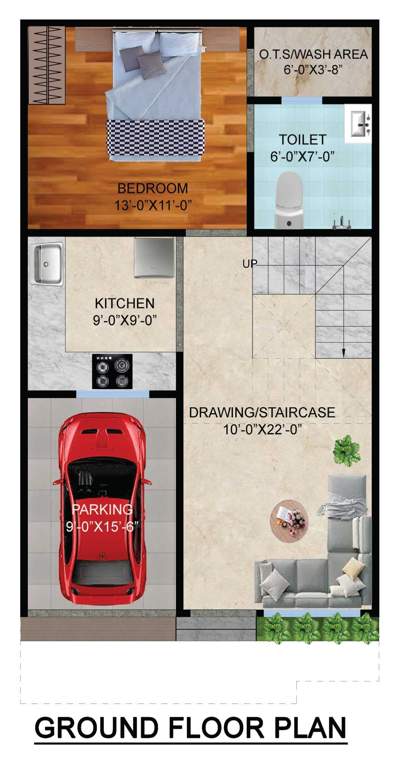 jamston metro villas Floor Plan Ground Floor Plan