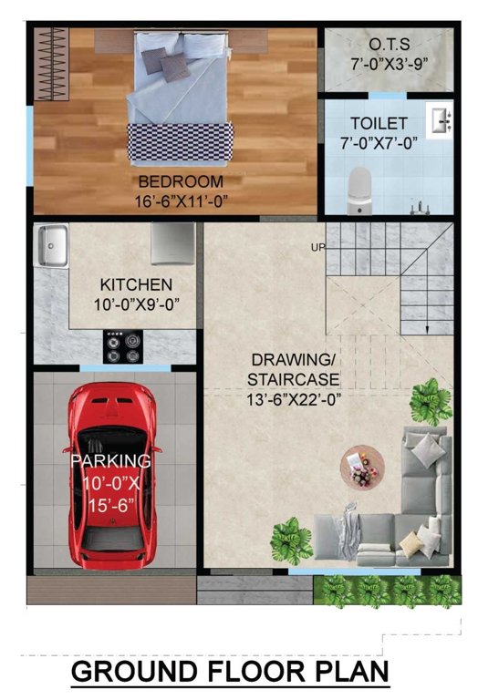  jamston metro villas Floor Plan Ground Floor Plan