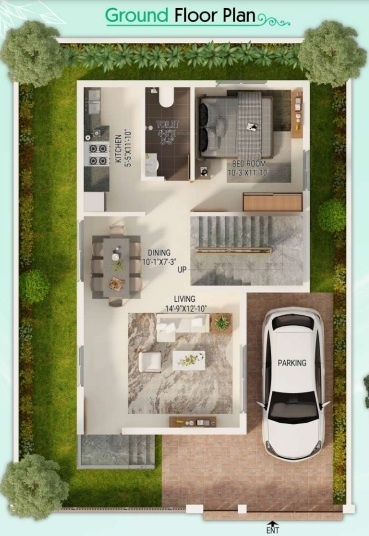  windfields elite villa Floor Plan Ground Floor Plan