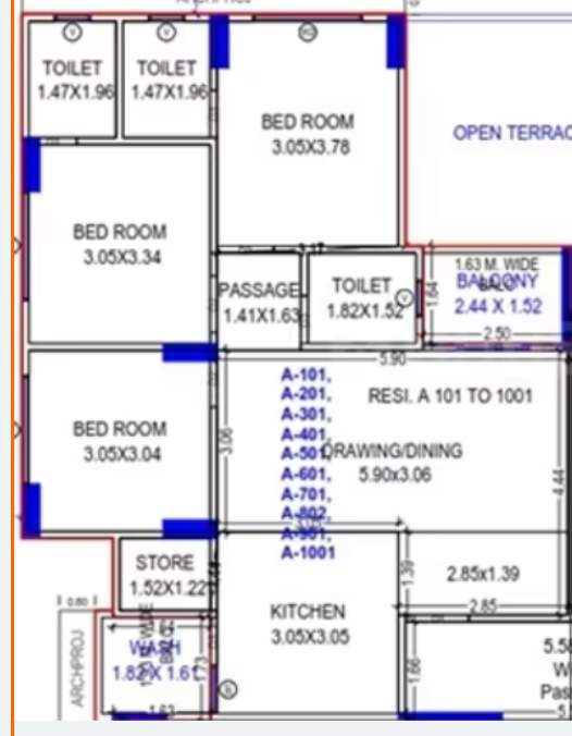 shivalik velenza Floor Plan Lower Level Duplex Plan
