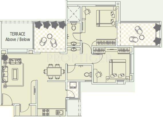 Dodke Park (2BHK+2T (1,126 sq ft) 1126 sq ft)