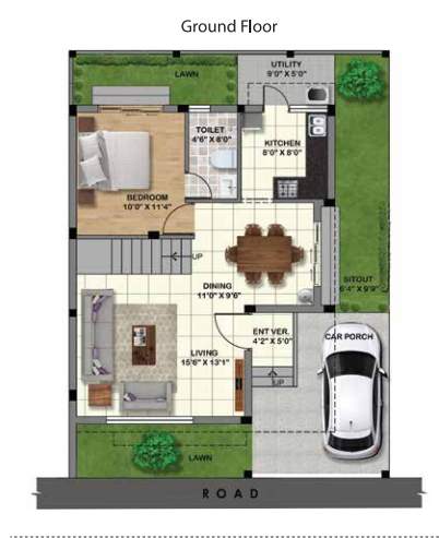 signature villas Floor Plan Ground Floor Plan