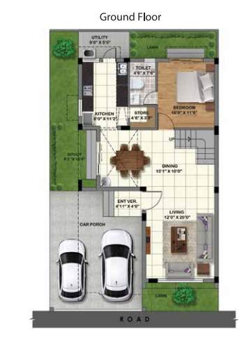 signature villas Floor Plan Ground Floor Plan