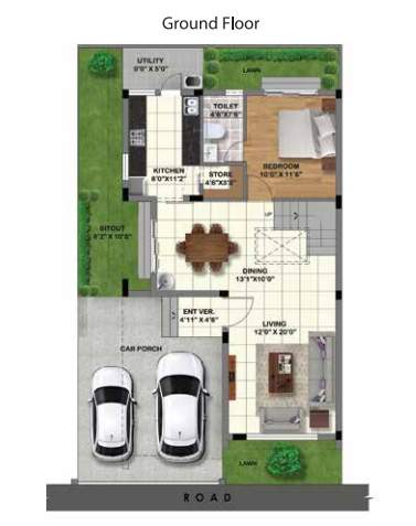 signature villas Floor Plan Ground Floor Plan