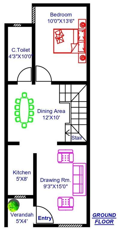  kamakhya villas Floor Plan Ground Floor Plan