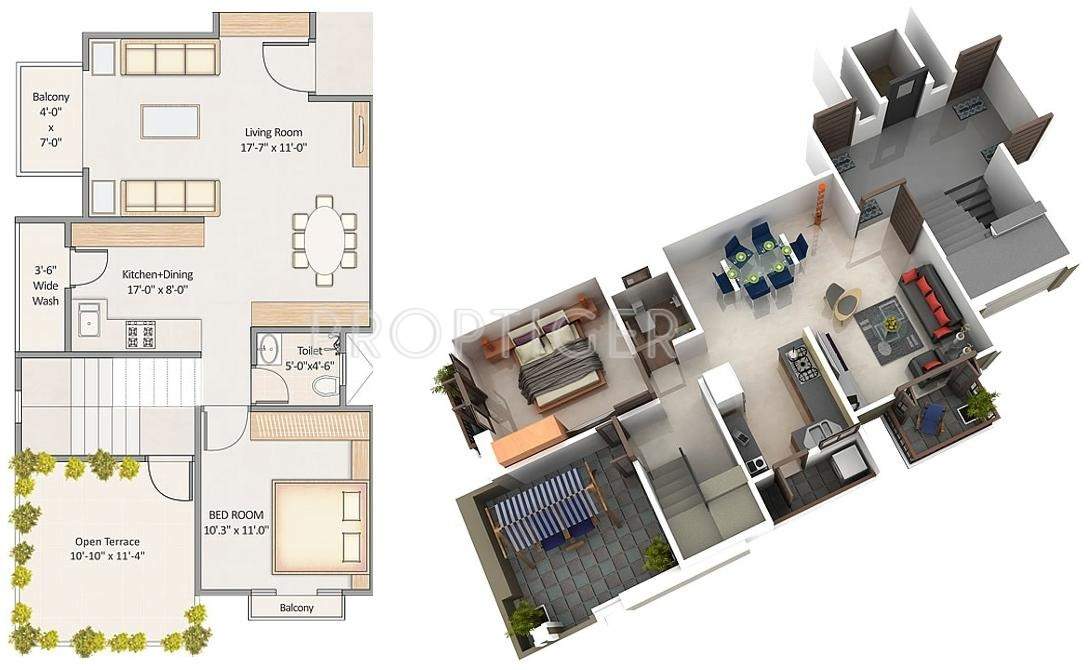 Earth Pancham Heights (3BHK+3T (1,757 sq ft) 1757 sq ft)