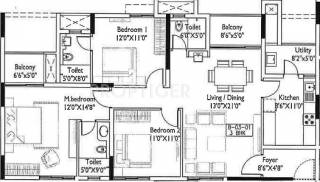 Adroit Artistica (3BHK+3T (1,644 sq ft) 1644 sq ft) Adroit Artistica (3BHK+3T (1,644 sq ft) 1644 sq ft)