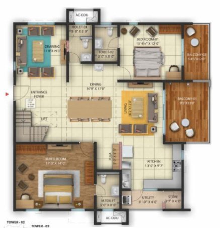  oriana Floor Plan Lower Level Duplex Plan