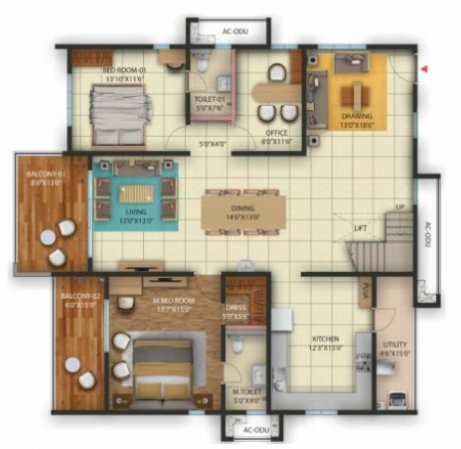  oriana Floor Plan Lower Level Duplex Plan