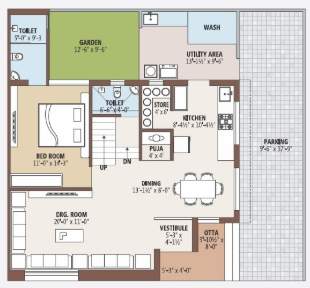  love kush villa Floor Plan Ground Floor Plan