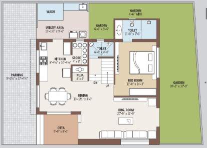  love kush villa Floor Plan Ground Floor Plan