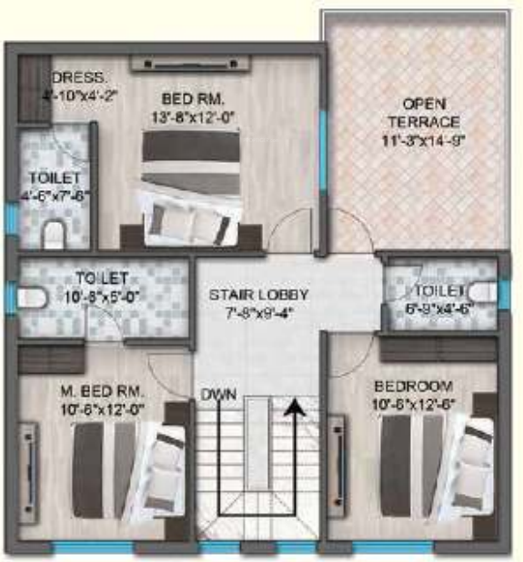  nand nagari Floor Plan First Floor Plan